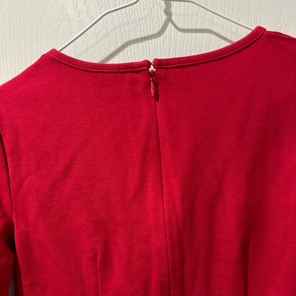 J. Crew Red Long Sleeve Stretch Ponte Knit Sheath Dress - Picture 7 of 8